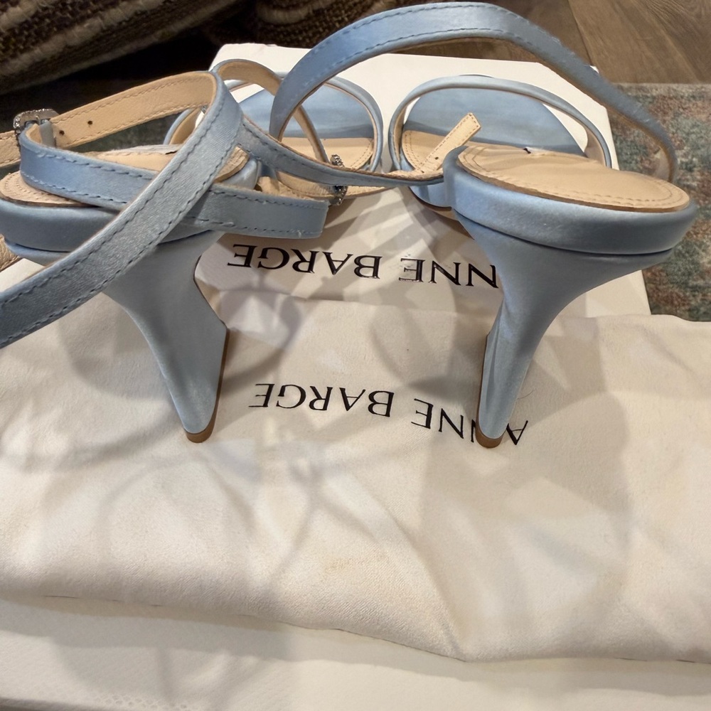 Anne Barge size 37 like new - worn once - Light Blue Ankle Strap Heels - Picture 6 of 10